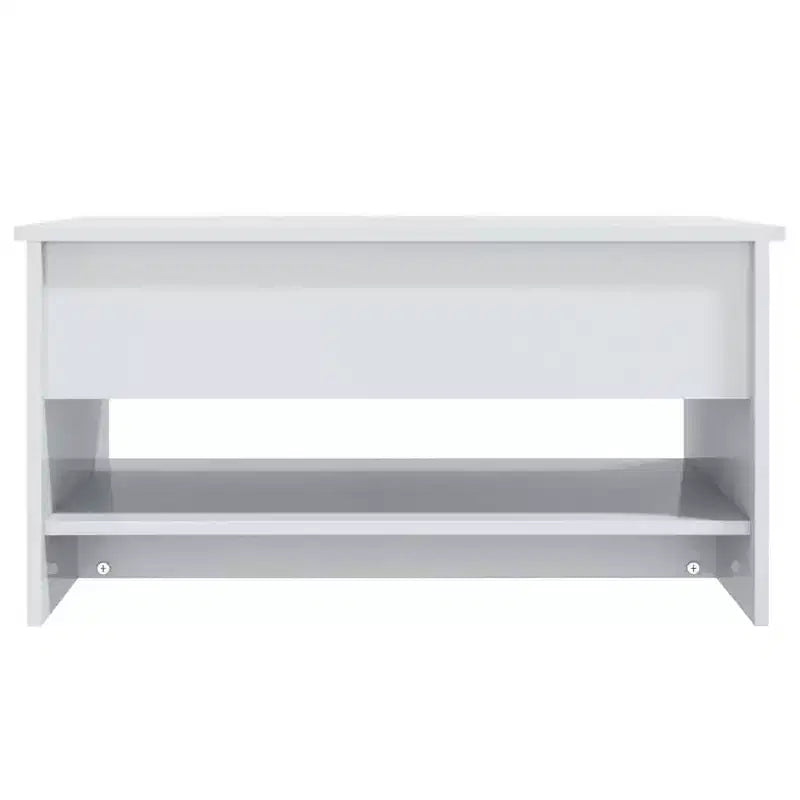 Table basse Bois d'ingénierie blanc brillant 80 x 50 x 40 cm