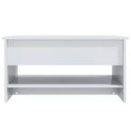 Table basse Bois d'ingénierie blanc brillant 80 x 50 x 40 cm
