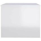 Table basse Bois d'ingénierie blanc brillant 80 x 50 x 40 cm