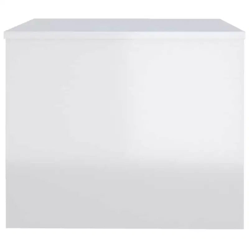 Table basse Bois d'ingénierie blanc brillant 80 x 50 x 40 cm