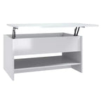 Table basse Bois d'ingénierie blanc brillant 80 x 50 x 40 cm
