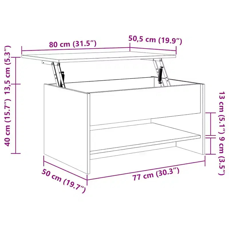Table basse Bois d'ingénierie blanc brillant 80 x 50 x 40 cm