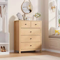 5 Drawer Dresser for Bedroom, Modern Tall Dresser Organizer with Storage Drawers, Wooden Chests of Drawers for Bedroom, Entryway, Hallway