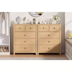 Commode 5 tiroirs pour chambre à coucher, commode haute moderne avec tiroirs de rangement, commode en bois pour chambre à coucher, entrée, couloir