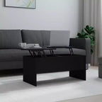 Coffee Table Black Engineered wood Medium Hidden Compartments