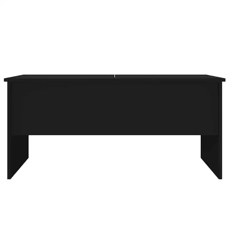 Table basse Bois d'ingénierie noir Moyenne Compartiments cachés