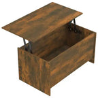 Table basse en chêne fumé de moyenne taille