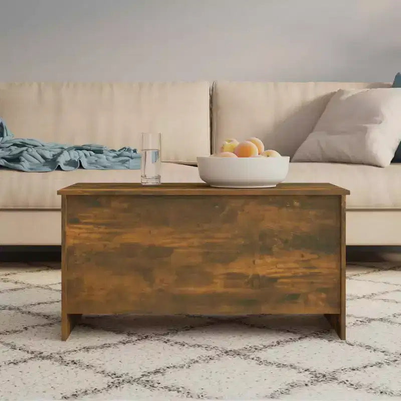 Table basse en chêne fumé de moyenne taille
