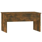 Table basse en bois d'ingénierie chêne fumé 80x50.5x41.5 cm