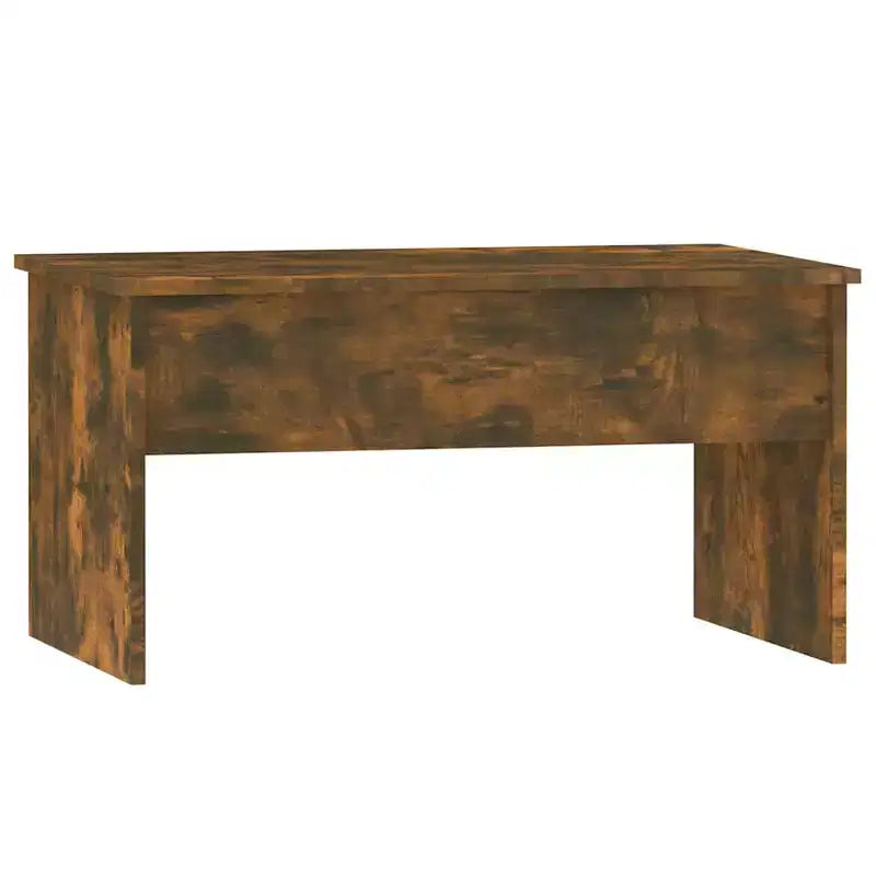 Table basse en bois d'ingénierie chêne fumé 80x50.5x41.5 cm