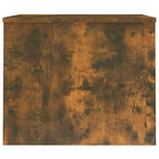 Table basse en bois d'ingénierie chêne fumé 80x50.5x41.5 cm