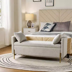Banc de rangement capitonné rabattable Arrigo avec accoudoirs ART OF LIVING DESIGNS