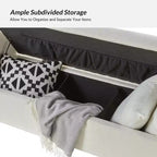 Banc de rangement capitonné rabattable Arrigo avec accoudoirs ART OF LIVING DESIGNS