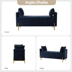 Banc de rangement capitonné rabattable Arrigo avec accoudoirs ART OF LIVING DESIGNS