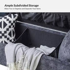 Banc de rangement capitonné rabattable Arrigo avec accoudoirs ART OF LIVING DESIGNS