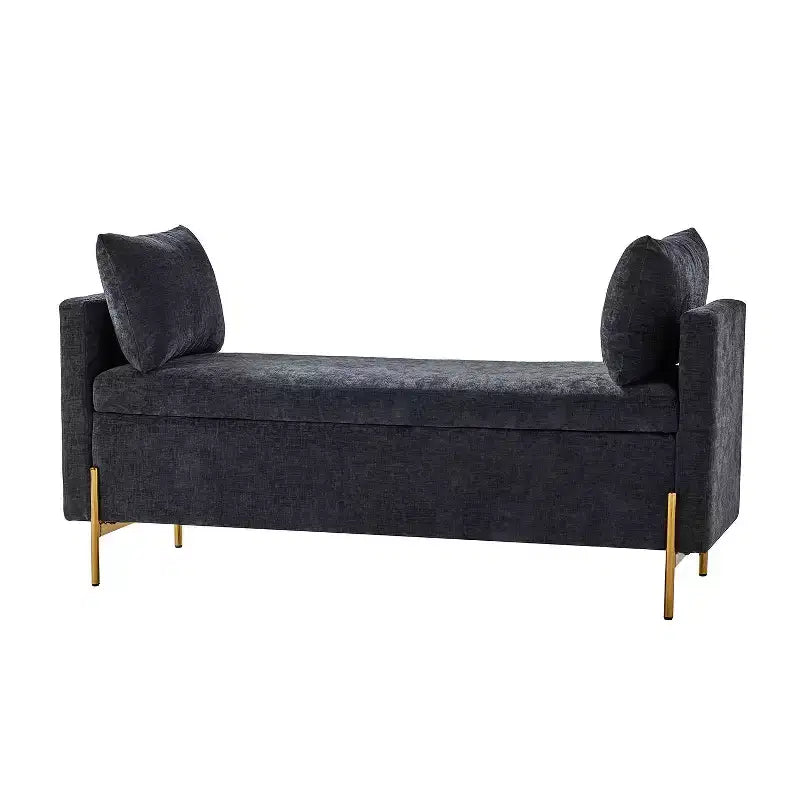 Banc de rangement capitonné rabattable Arrigo avec accoudoirs ART OF LIVING DESIGNS