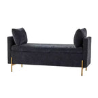Banc de rangement capitonné rabattable Arrigo avec accoudoirs ART OF LIVING DESIGNS