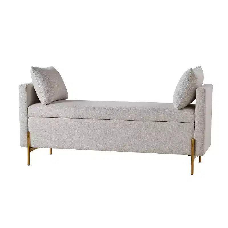 Banc de rangement capitonné rabattable Arrigo avec accoudoirs ART OF LIVING DESIGNS
