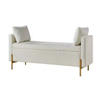 Banc de rangement capitonné rabattable Arrigo avec accoudoirs ART OF LIVING DESIGNS