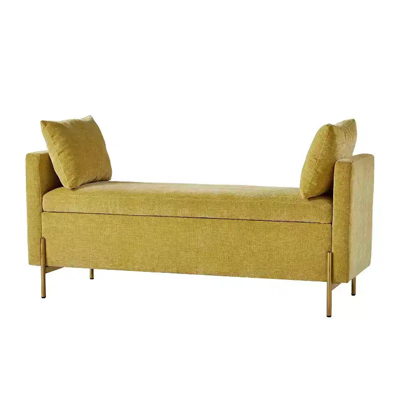 Banc de rangement capitonné rabattable Arrigo avec accoudoirs ART OF LIVING DESIGNS