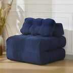 Canapé-lit pliable 3-en-1 avec oreiller, fauteuil de couchage convertible en velours côtelé pour salon, chambre, dortoir ou appartement