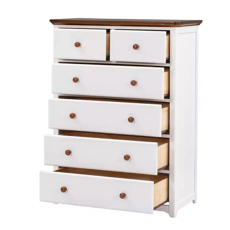 Commode à 6 tiroirs pour chambre à coucher, organisateur à cadre robuste, armoire de rangement rustique en bois pour salon, couloir