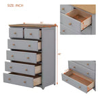Commode à 6 tiroirs pour chambre à coucher, organisateur à cadre robuste, armoire de rangement rustique en bois pour salon, couloir