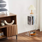 Étagère à livres en acrylique, design arborescent à 3 niveaux, bibliothèque transparente pour salon, bureau, chambre à coucher