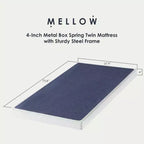 Matelas Best Price Sommier en métal 4 po avec cadre robuste en acier, format lit simple, bleu