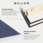 Matelas Best Price Sommier en métal 4 po avec cadre robuste en acier, format lit simple, bleu