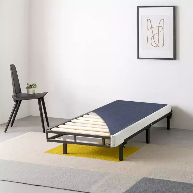 Matelas Best Price Sommier en métal 4 po avec cadre robuste en acier, format lit simple, bleu