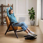 Repose-pieds de bureau réglable, Repose-pieds pour le travail sous le bureau avec massage, Tabouret de pied réglable avec 3 positions de hauteur et inclinaison de 30 degrés