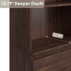 Bibliothèque de 70 pouces, meuble de rangement en bois avec trois tiroirs pour salon, bureau, cuisine, bureau à domicile