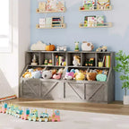 Étagère à livres pour enfants, boîte de rangement de jouets pour enfants, armoire de rangement de jouets avec étagère à livres, convient pour salle de jeux, chambre à coucher, chambre d'enfant, salle de classe
