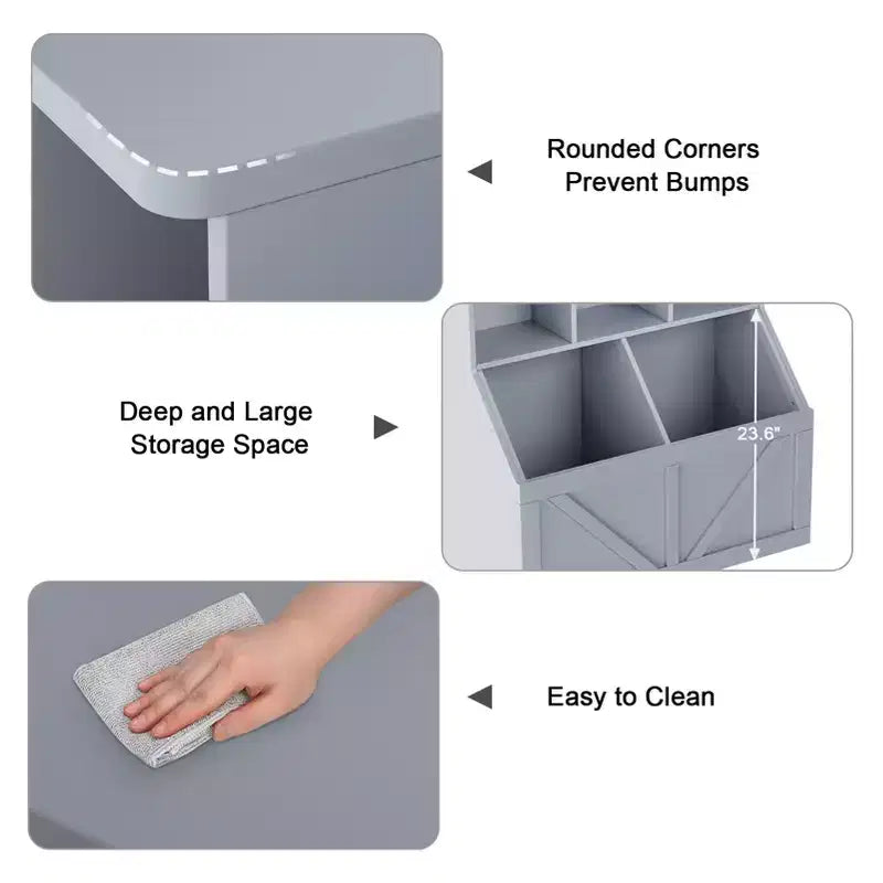 Étagère à livres pour enfants, boîte de rangement de jouets pour enfants, armoire de rangement de jouets avec étagère à livres, convient pour salle de jeux, chambre à coucher, chambre d'enfant, salle de classe