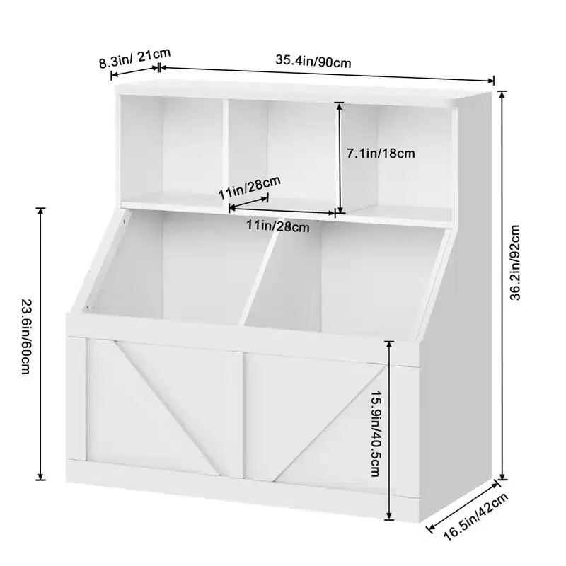 Étagère à livres pour enfants, boîte de rangement de jouets pour enfants, armoire de rangement de jouets avec étagère à livres, convient pour salle de jeux, chambre à coucher, chambre d'enfant, salle de classe