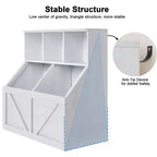 Étagère à livres pour enfants, boîte de rangement de jouets pour enfants, armoire de rangement de jouets avec étagère à livres, convient pour salle de jeux, chambre à coucher, chambre d'enfant, salle de classe