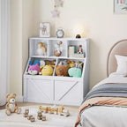 Étagère à livres pour enfants, boîte de rangement de jouets pour enfants, armoire de rangement de jouets avec étagère à livres, convient pour salle de jeux, chambre à coucher, chambre d'enfant, salle de classe