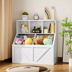 Étagère à livres pour enfants, boîte de rangement de jouets pour enfants, armoire de rangement de jouets avec étagère à livres, convient pour salle de jeux, chambre à coucher, chambre d'enfant, salle de classe