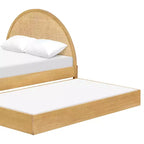 Lit double en rotin Babyletto Bondi - Miel avec rotin naturel