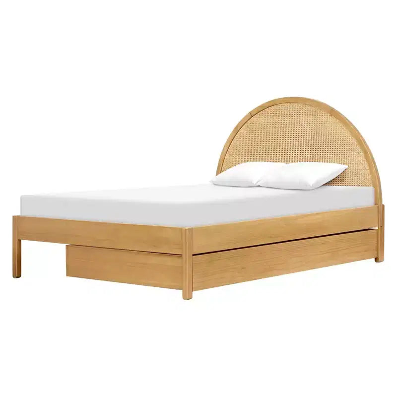 Lit double en rotin Babyletto Bondi - Miel avec rotin naturel