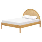 Lit double en rotin Babyletto Bondi - Miel avec rotin naturel