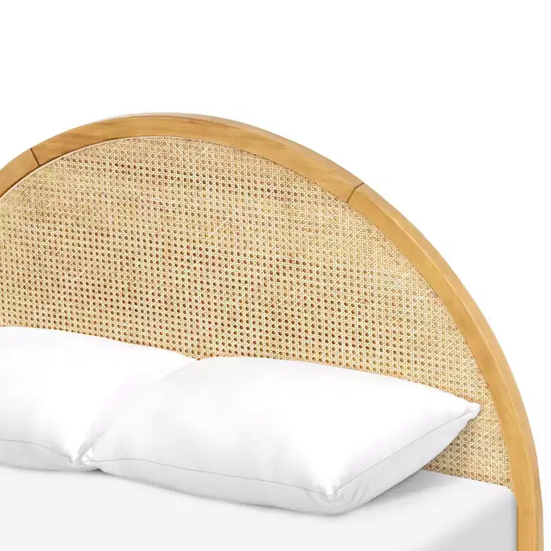 Lit double en rotin Babyletto Bondi - Miel avec rotin naturel