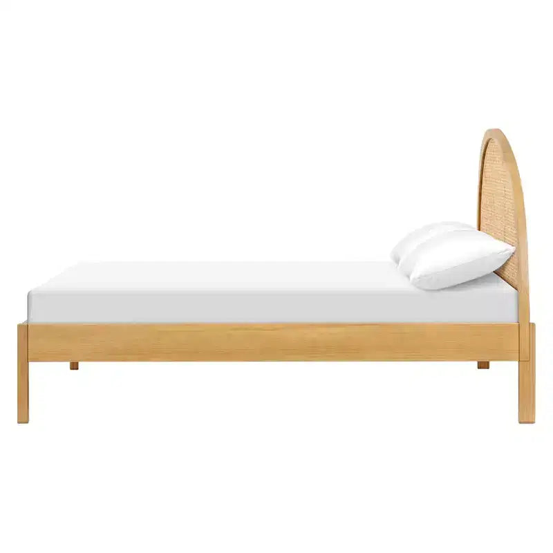 Lit double en rotin Babyletto Bondi - Miel avec rotin naturel