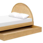 Lit double en rotin Babyletto Bondi - Miel avec rotin naturel