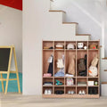 Classroom Coat Locker with Cubbies, 15-Cubby Storage Organizer with Anti-Tip Anchors for School and Home