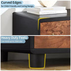 Commode à 5 tiroirs pour chambre à coucher, commode haute en bois de 46 po avec poignées en métal, meuble TV robuste pour salon, organisateur de rangement pour placard