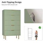 Commode à 5 tiroirs pour chambre à coucher, commode cannelée avec poignées, meuble de rangement pour chambre à coucher, salon, couloir