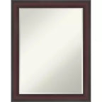 Amanti Art Grand Narrow Half-Inch-Bevel Framed Bathroom Vanity Wall Mirror
