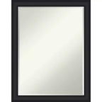 Amanti Art Oliver Narrow Half-Inch-Bevel Wood Framed Bathroom Vanity Wall Mirror
